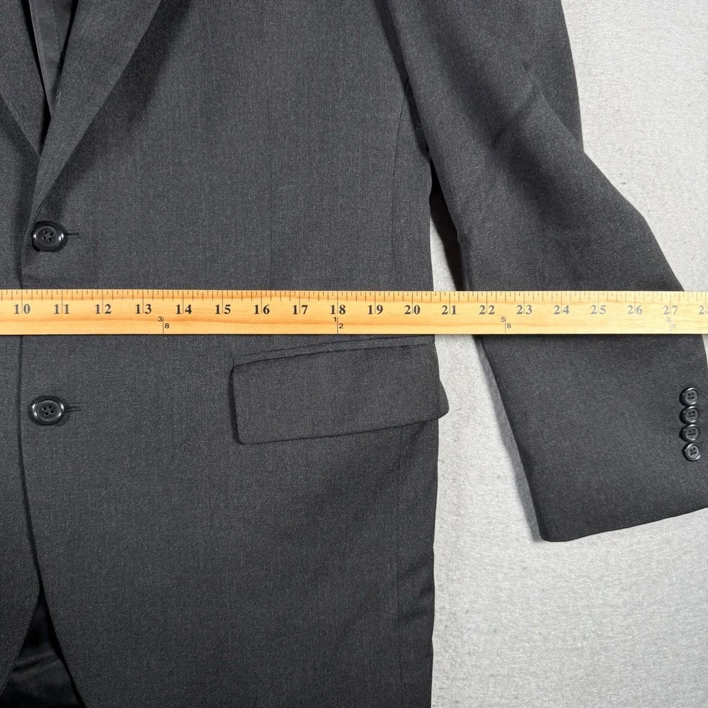 Jos. A. Bank Mens 41R Blazer Charcoal Gray 100%‎ Wool 2-Button Sport Coat 3455A